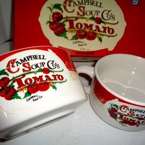 Vintage Campbell Soup Set Of 12oz Mugs New In Box
